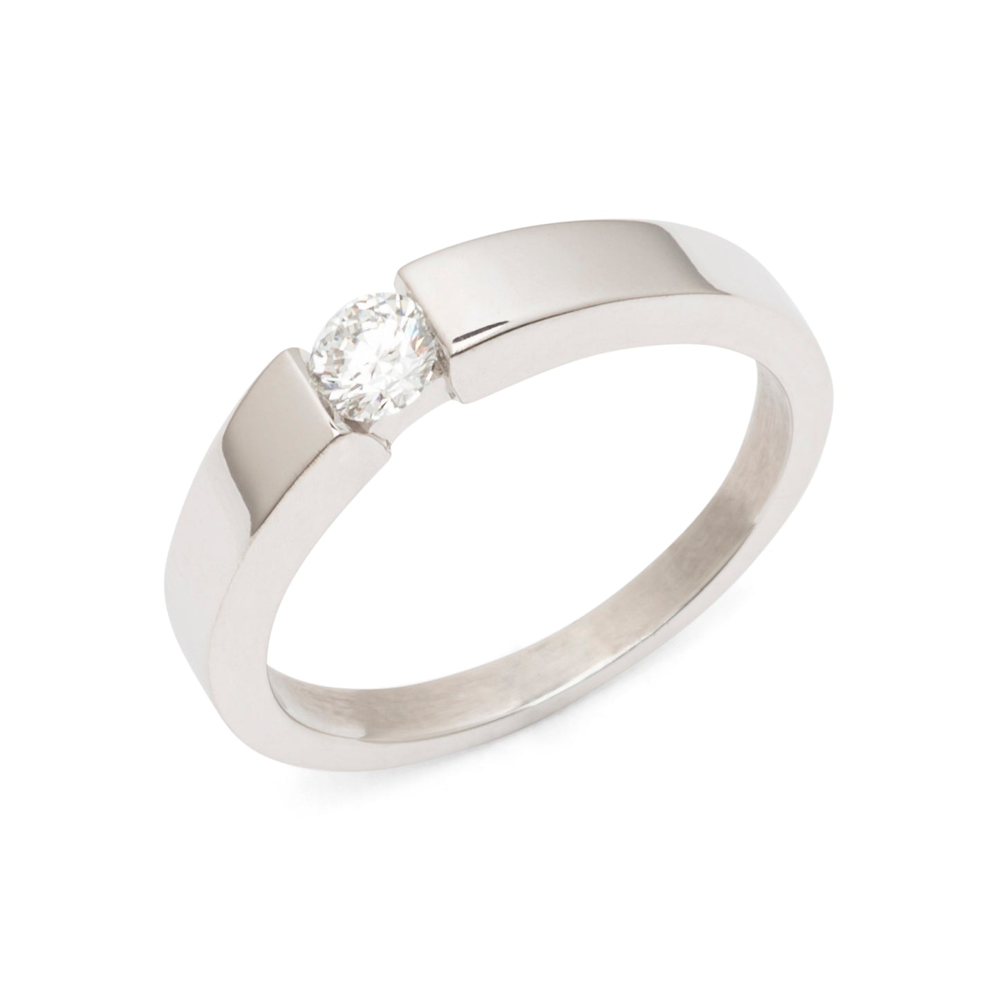 Anillo Hadar Solitaire Blanco 0,21