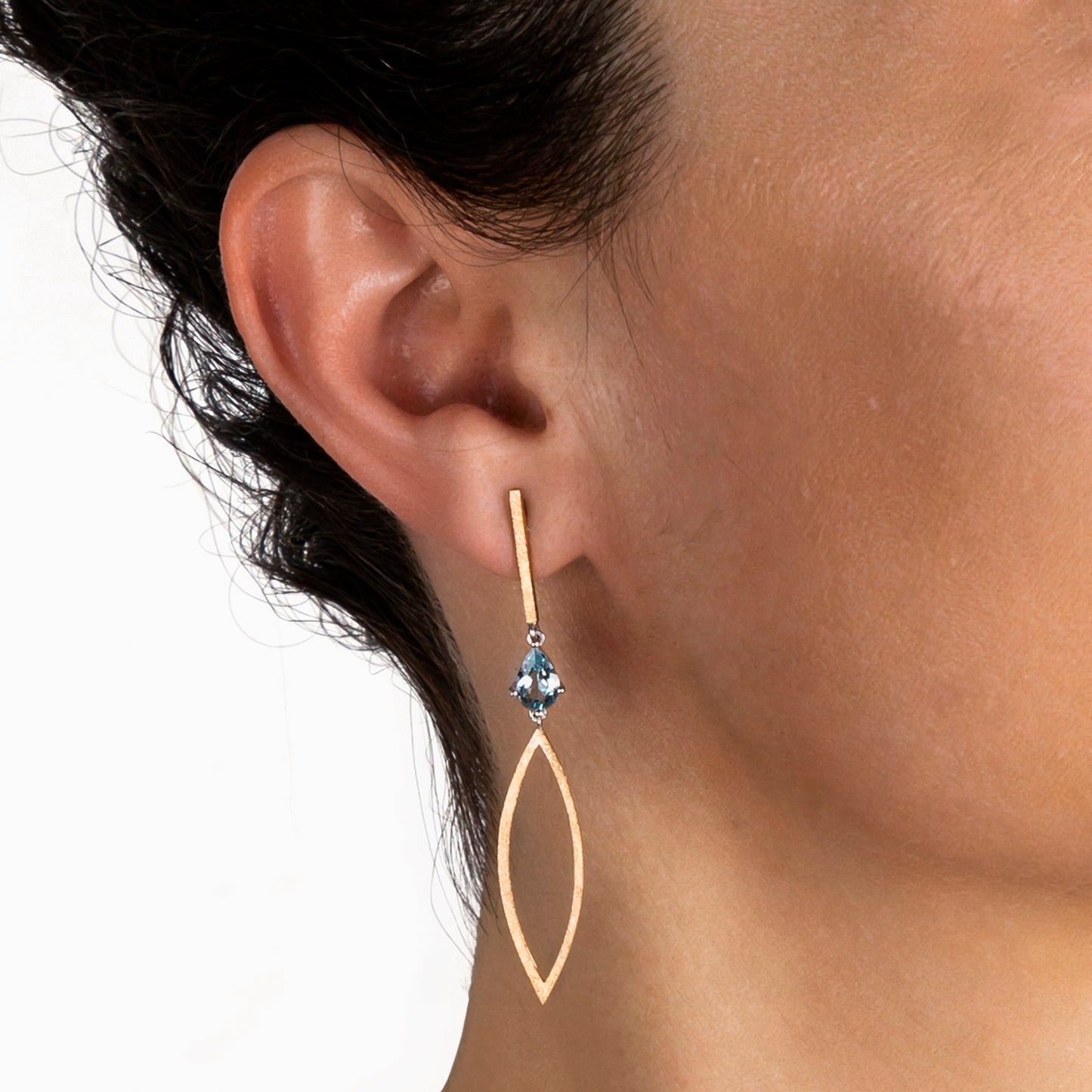 Pendientes Almendra Lázuli Amarillo
