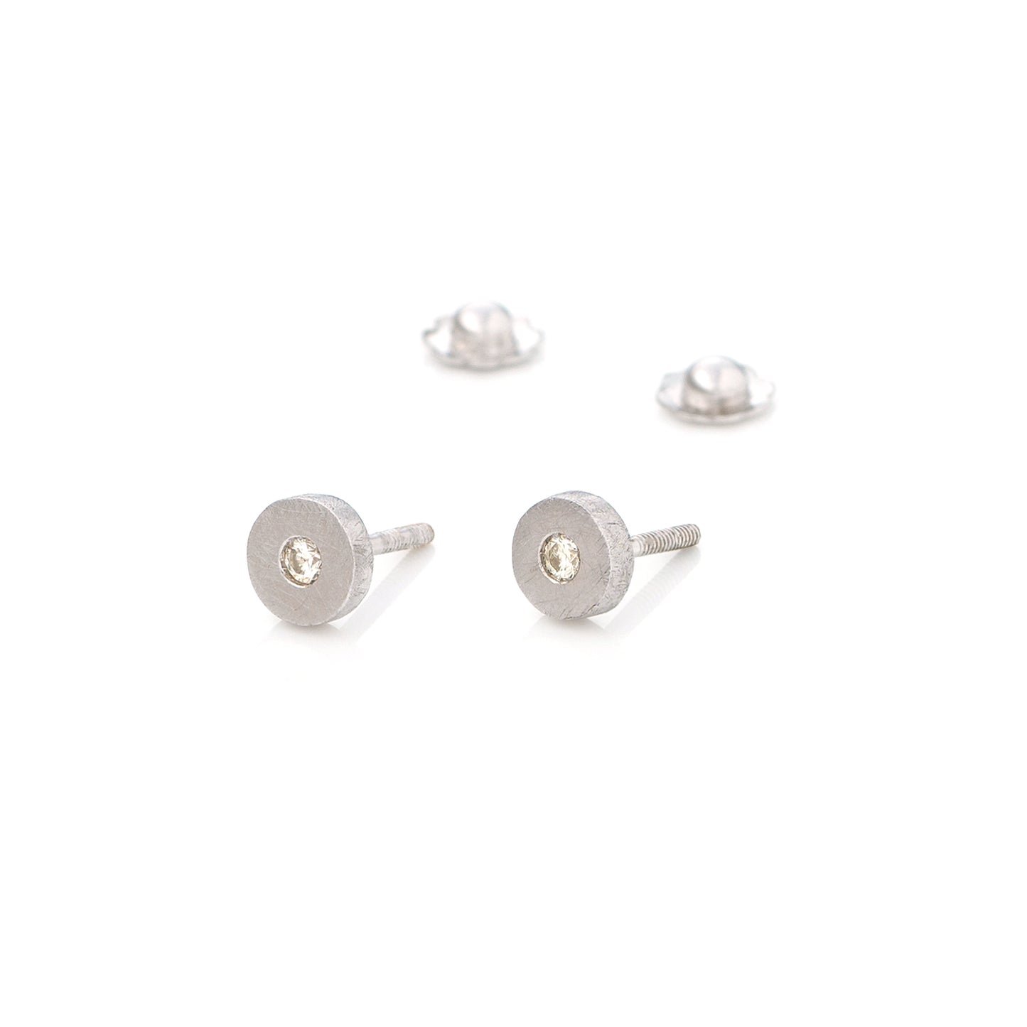White Sphère Baby Earrings