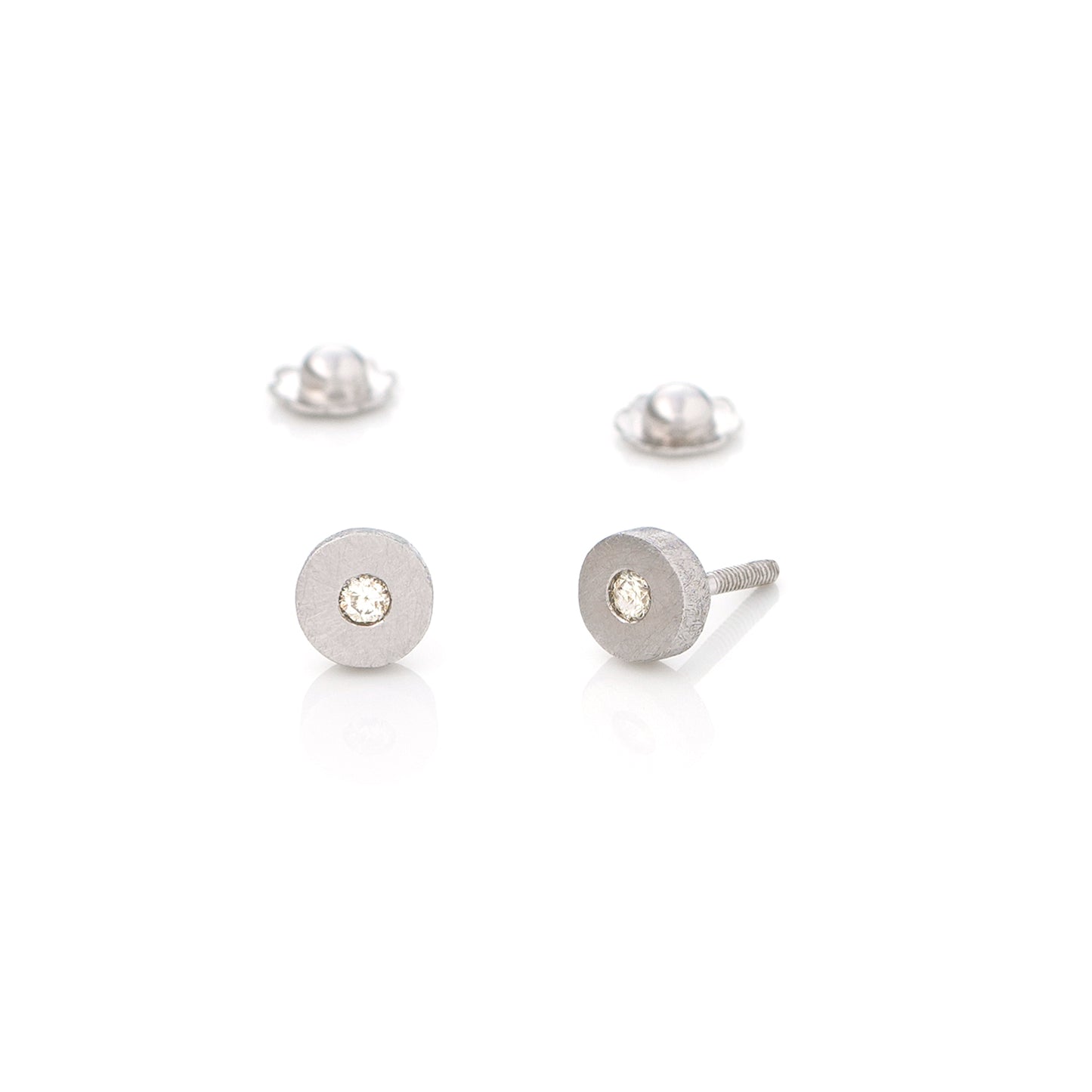 White Sphère Baby Earrings