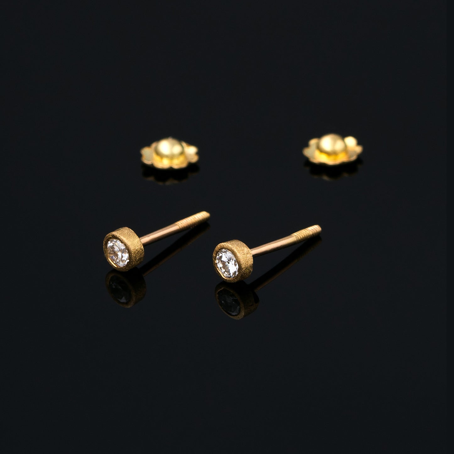 Yellow Bouton Baby Earrings