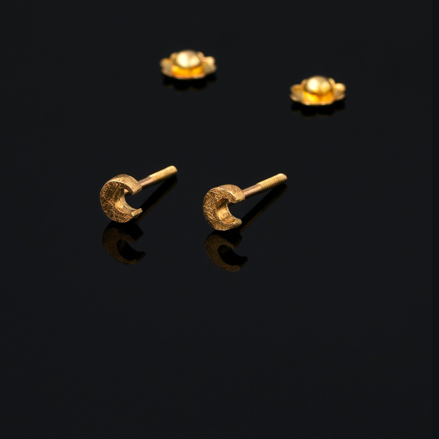 Petite Lune Baby Earrings Yellow