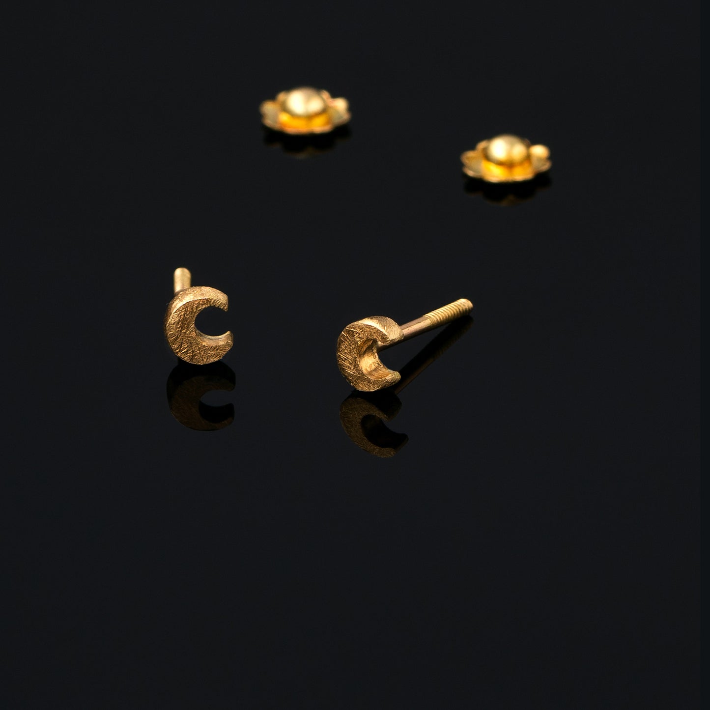 Petite Lune Baby Earrings Yellow