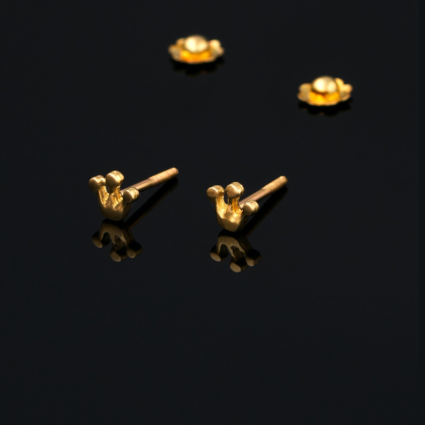 Baby Couronne Yellow Earrings