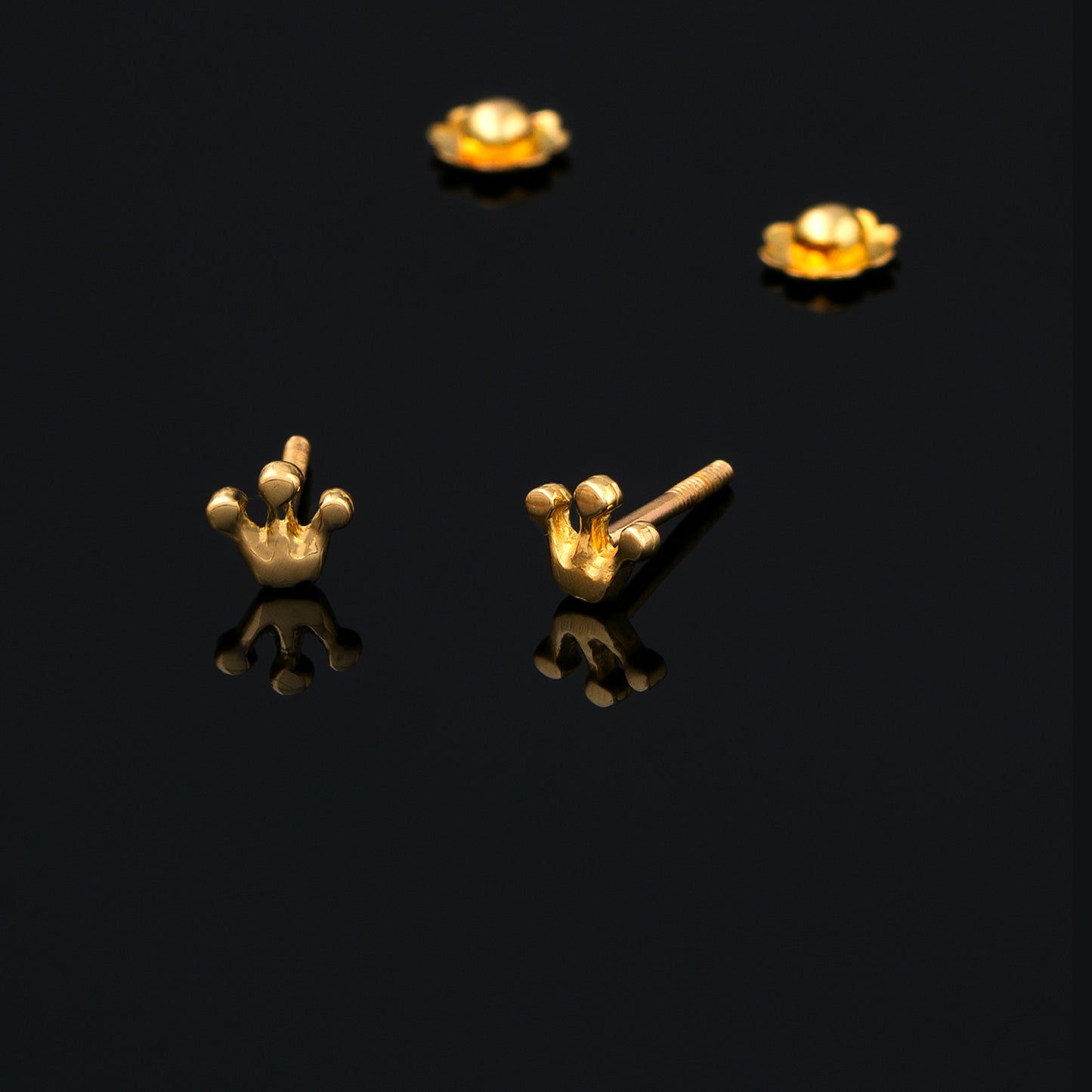 Baby Couronne Yellow Earrings