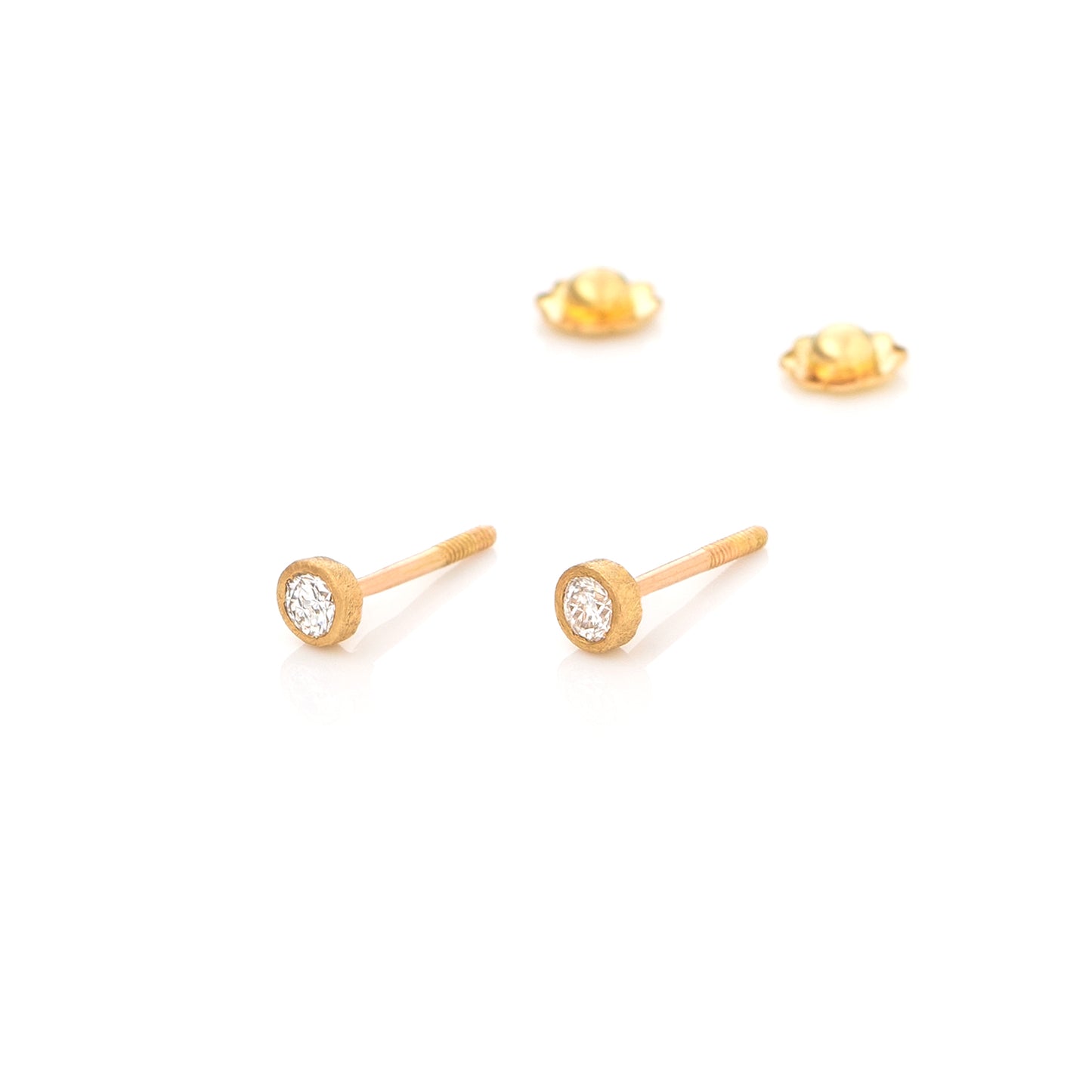 Yellow Bouton Baby Earrings
