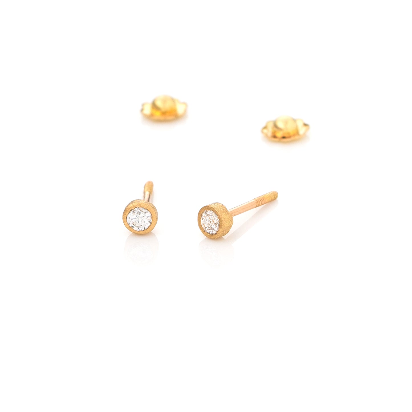 Yellow Bouton Baby Earrings