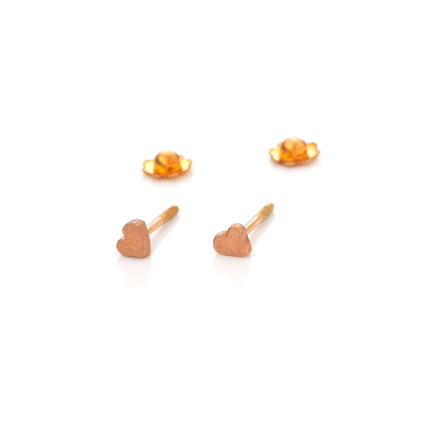 Baby Earrings Coeur Rosa
