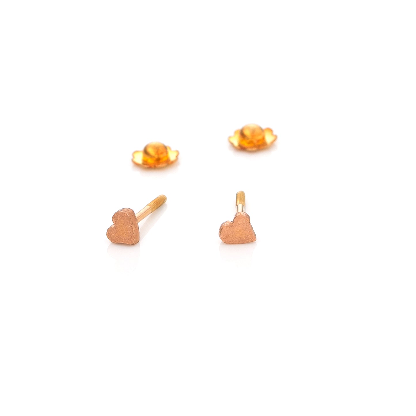 Baby Earrings Coeur Rosa