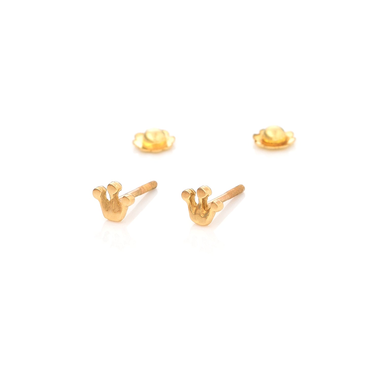 Baby Couronne Yellow Earrings