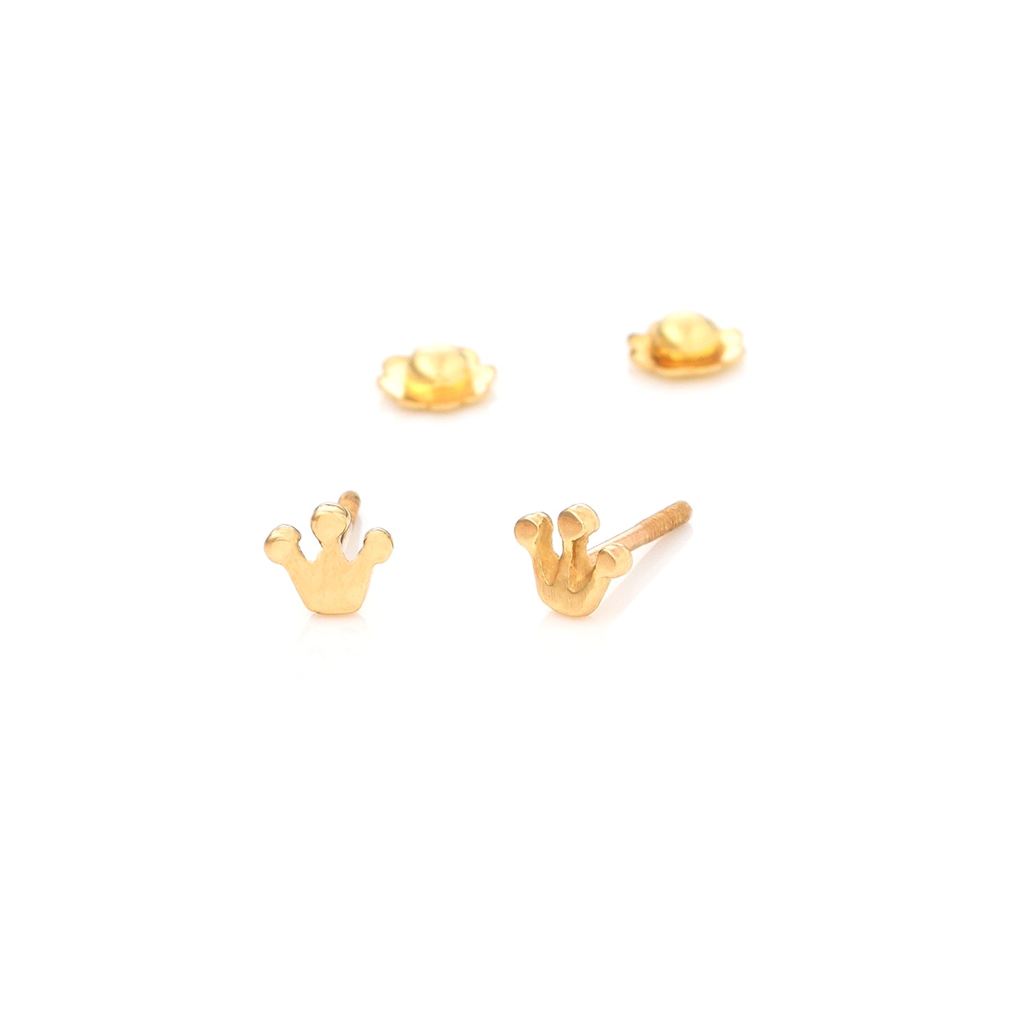 Baby Couronne Yellow Earrings