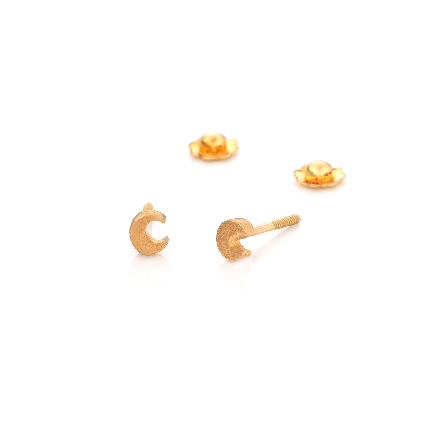 Petite Lune Baby Earrings Yellow