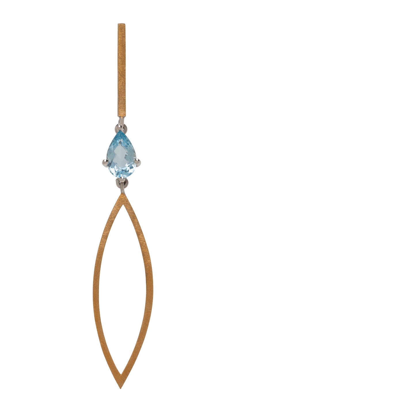 Yellow Lazuli Almond Earrings 